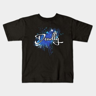 Deadly graffiti blue Kids T-Shirt